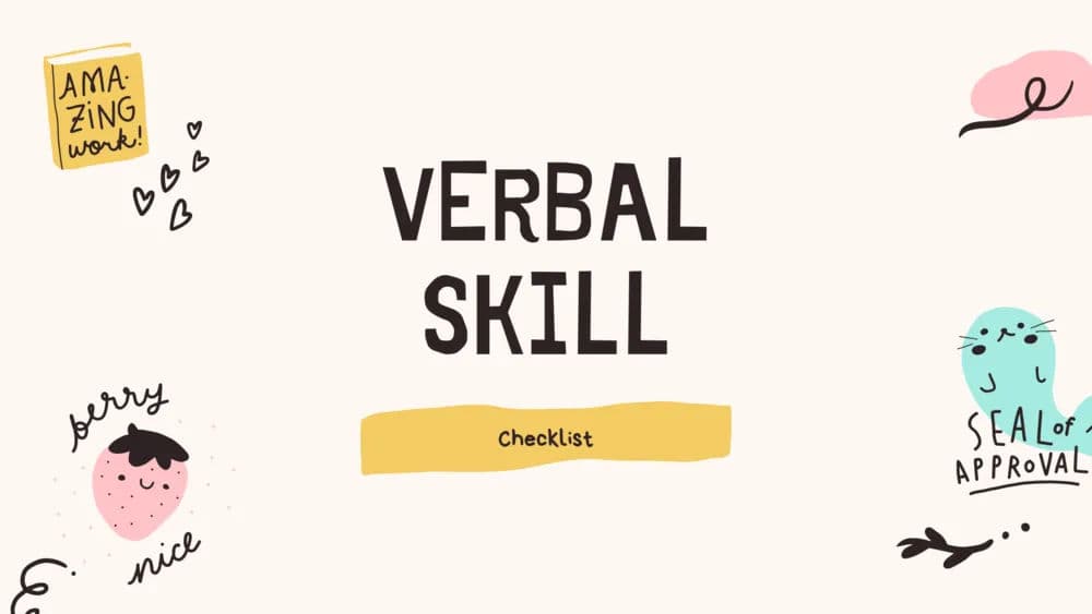 GRE Verbal Skills Checklist